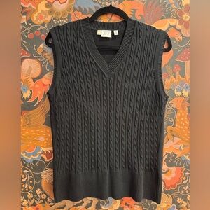 Y2K Vintage Black V-Neck Sweater Vest